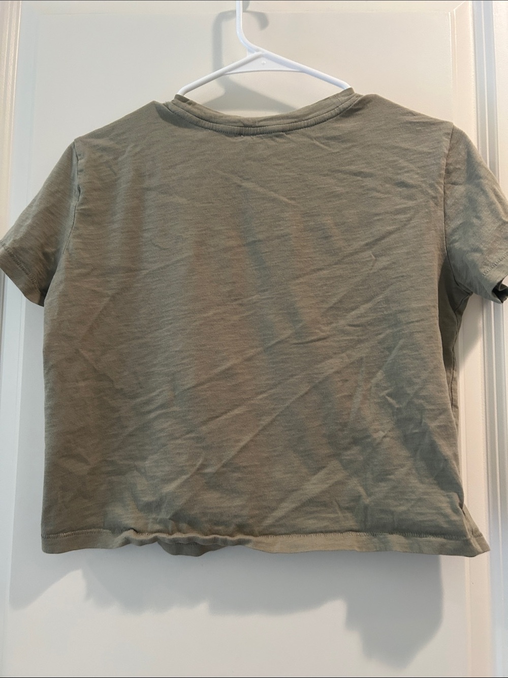 Madewell 100% Prima Cotton Sage Crewneck Cropped Boxy Tee short sleeves size XXS - Picture 3 of 9